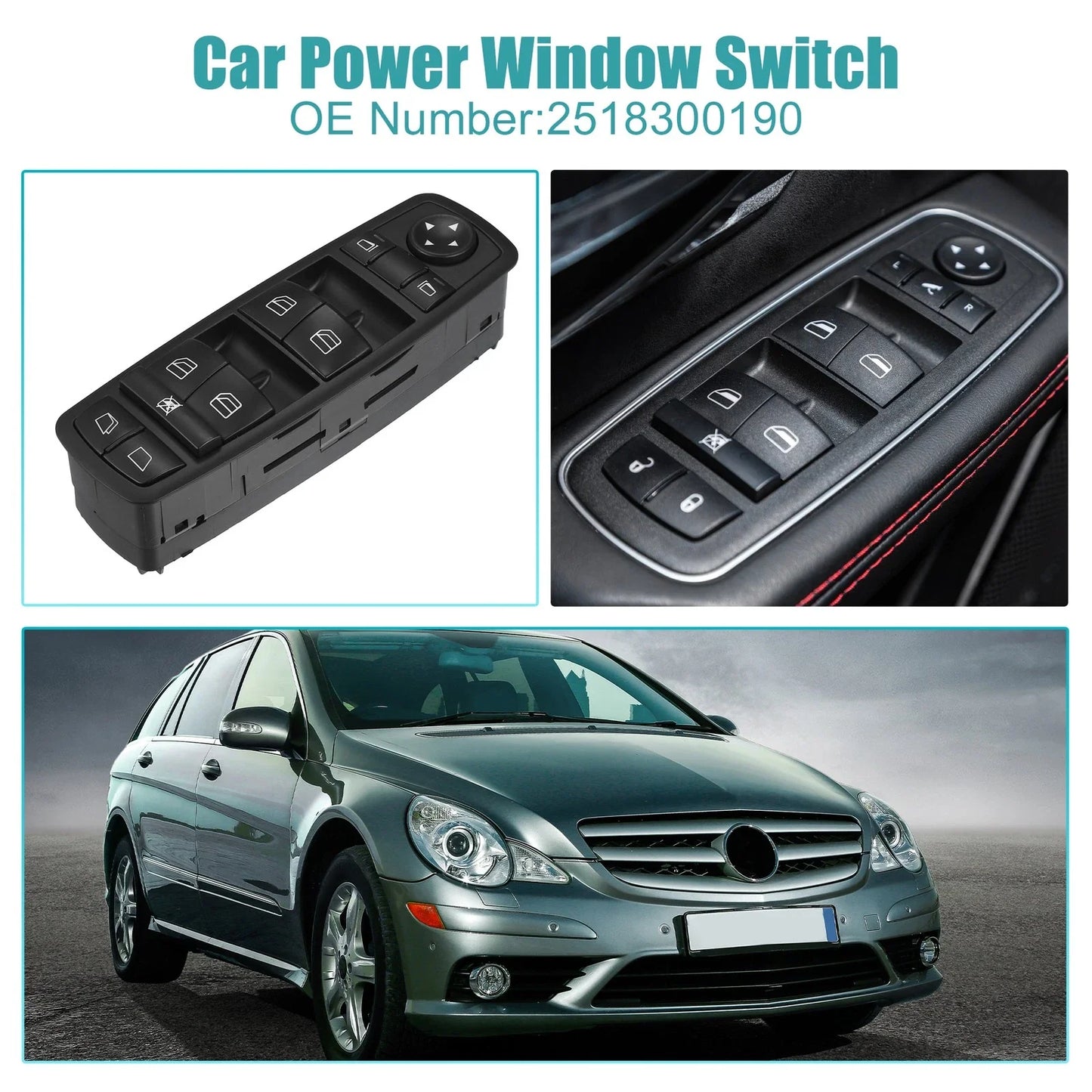 Driver Side Power Window Switch for Mercedes-Benz GL320 GL350 (2007-2012)
