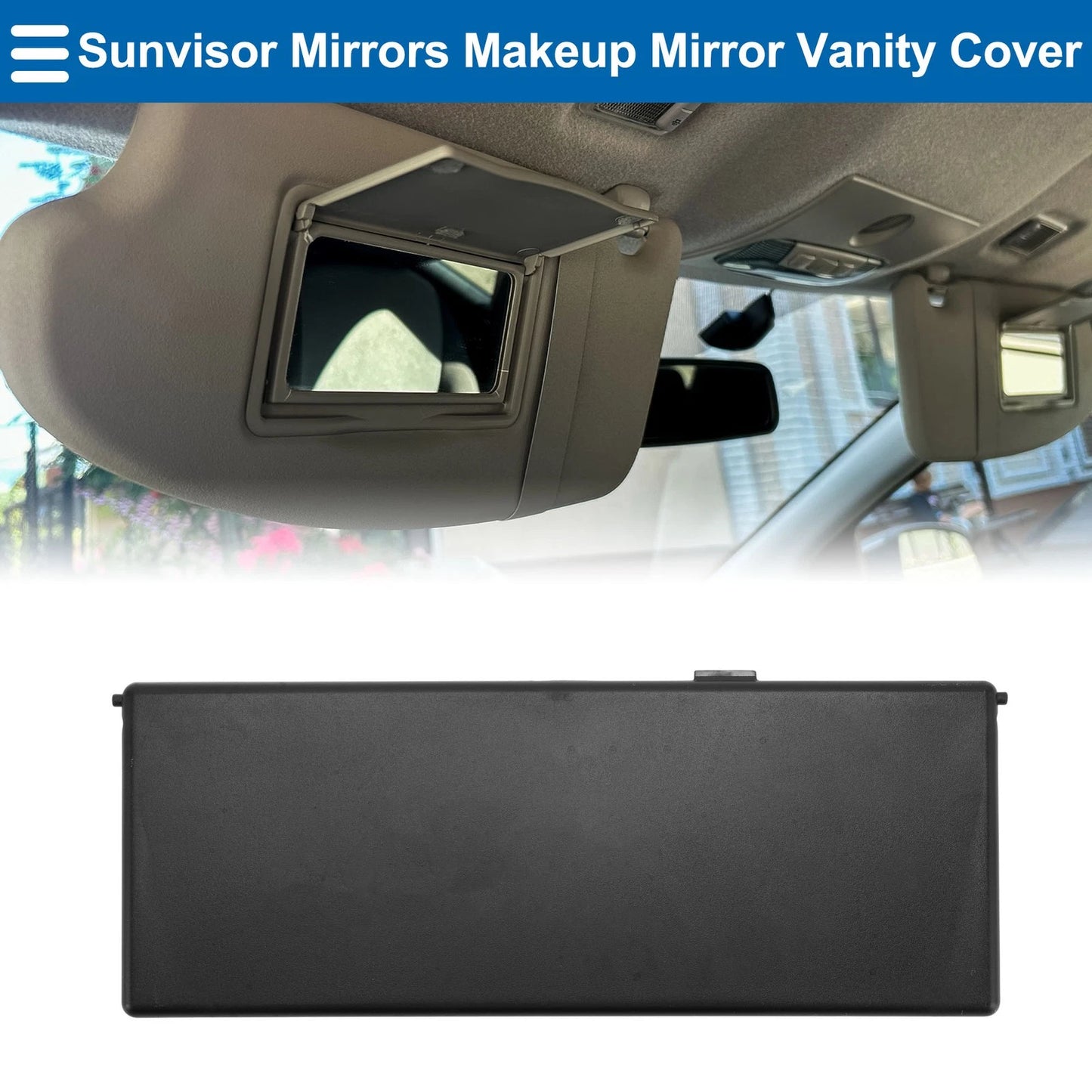 Sun Visor Mirror Cover for Land Rover Range Rover Sport (2011–2013) No.LR063682 Black