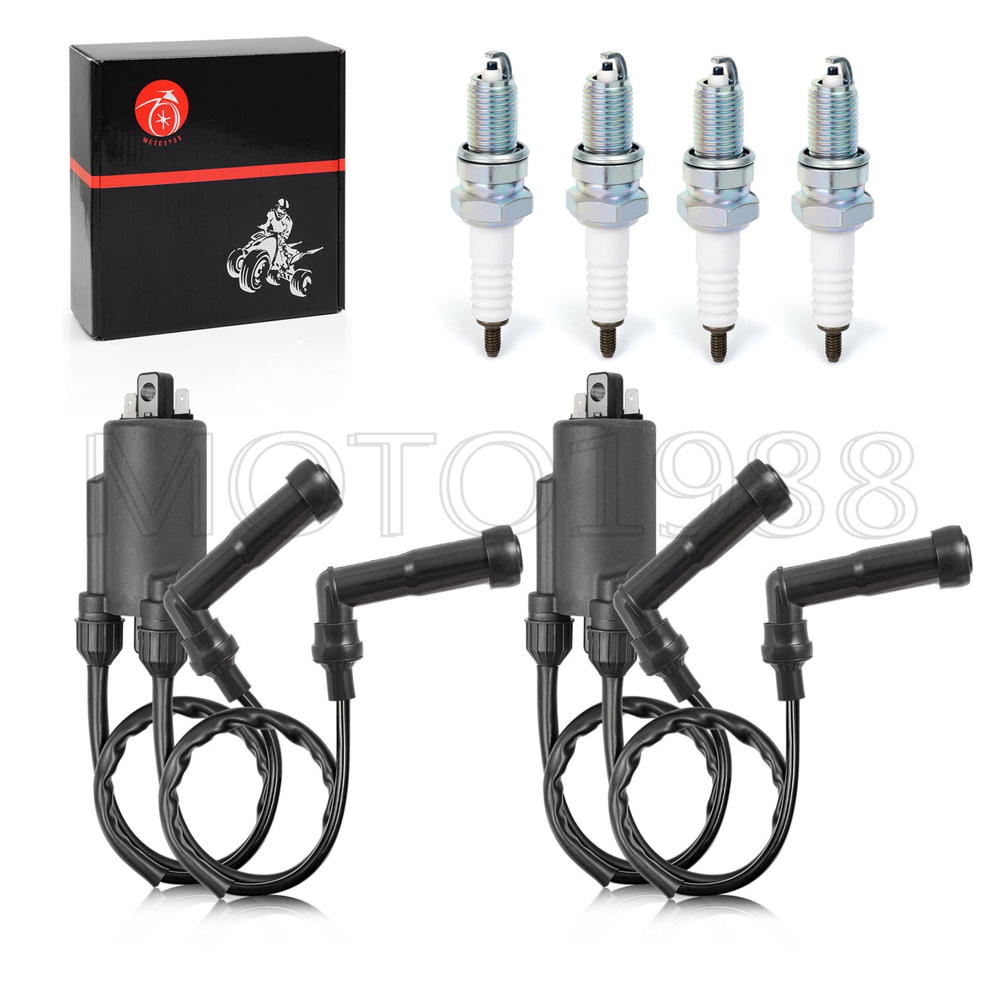 Ignition Coil & Spark Plug Kit for Honda Nighthawk 650 (1982–1985)