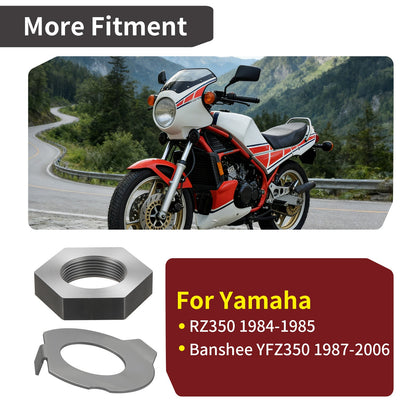 Clutch Basket Nut & Lock Washer for Yamaha Banshee 350 (1987–2006)