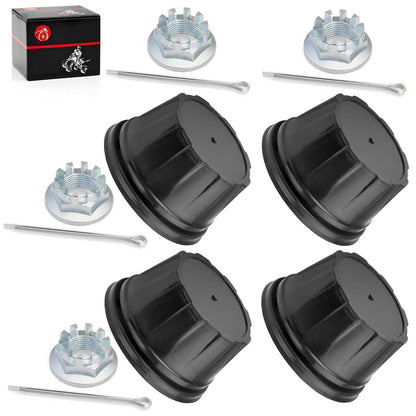 Set of 4 Wheel Center Caps with Nut Pin Kit for Honda Fourtrax (1990–2000)