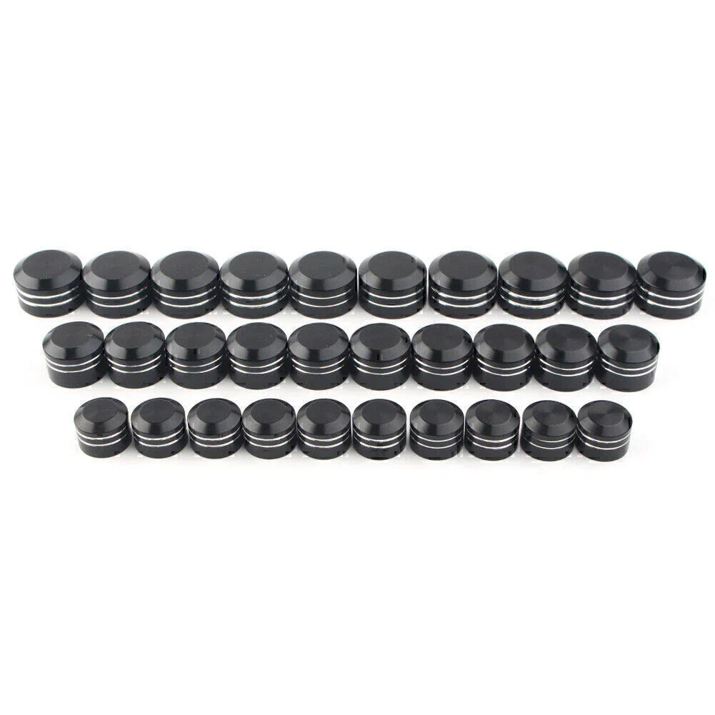 9mm Black CNC Inner Motor Bolt Topper Caps for Harley