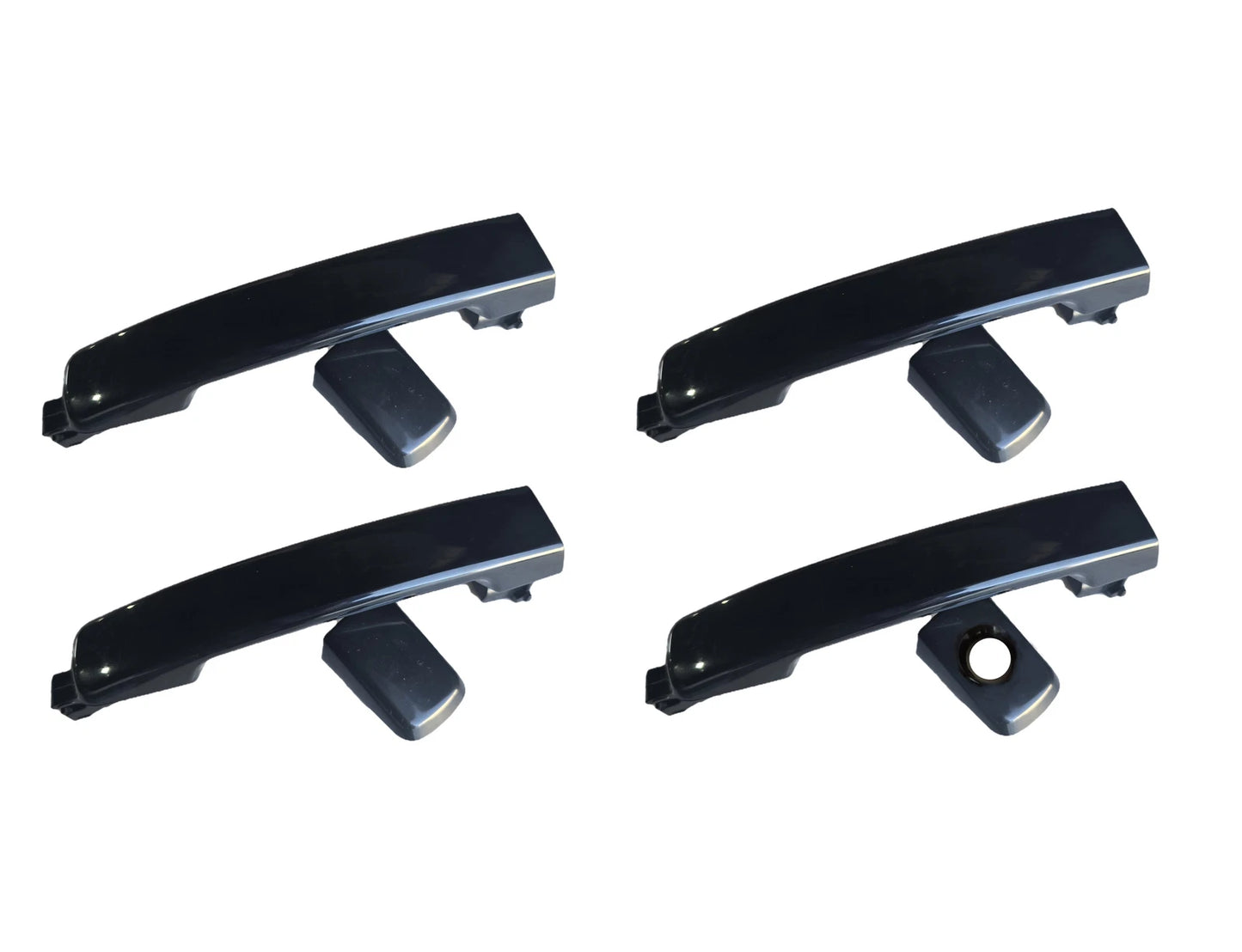 Set of 4 Smooth Black Outer Door Handles for Nissan Dualis J10 (2007–2013)