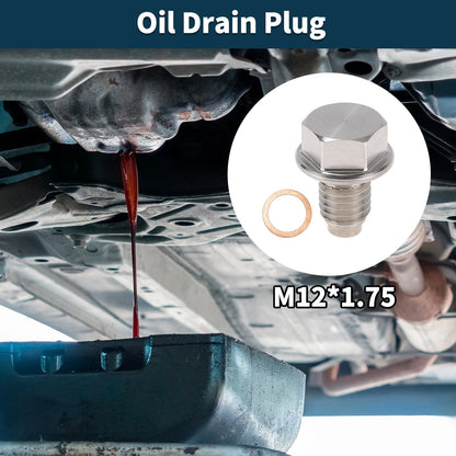 M12*1.75 Magnetic Oil Drain Plug for Universal Applications (1 Pc)