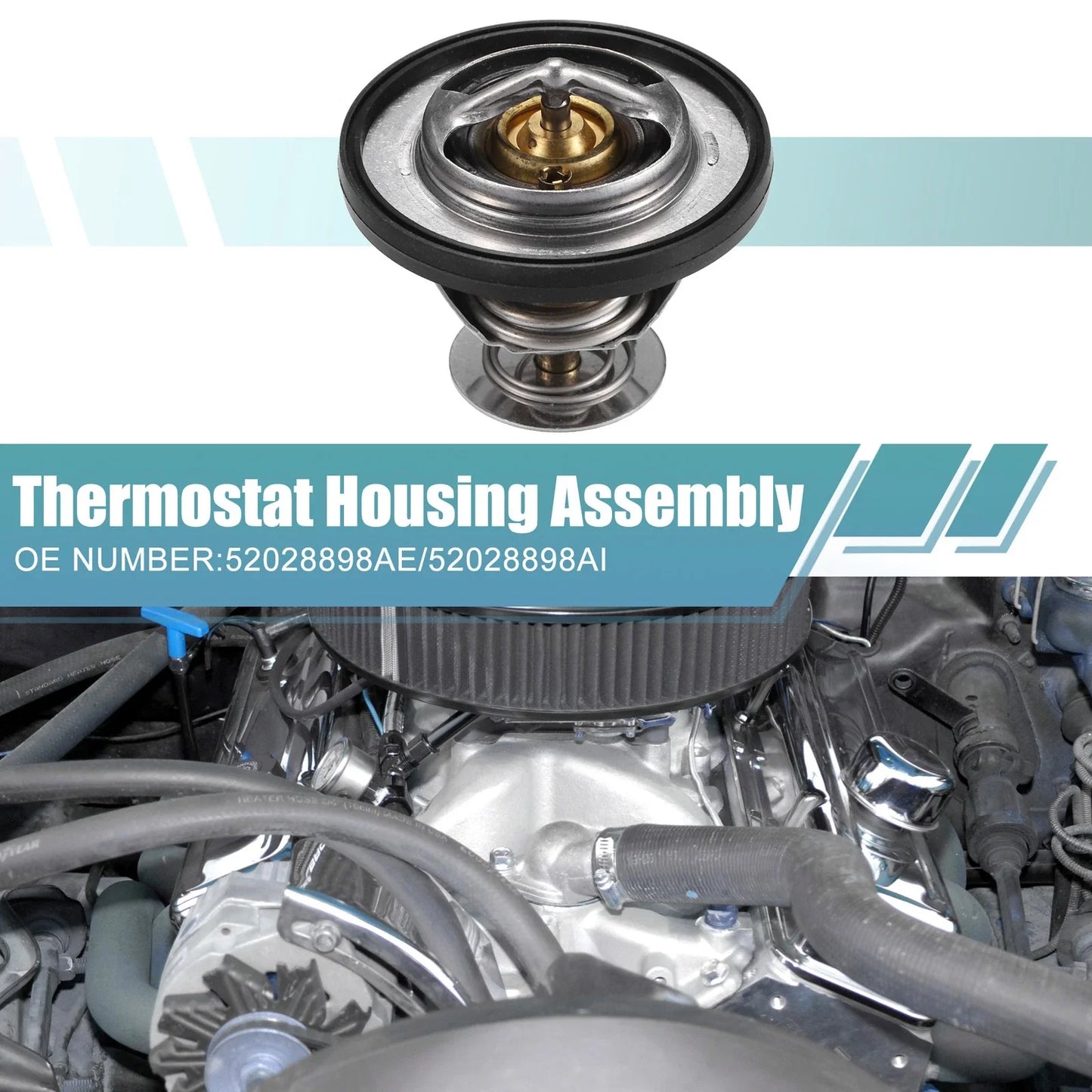 Car Coolant Thermostat Housing Assembly for Dodge Ram 3500
