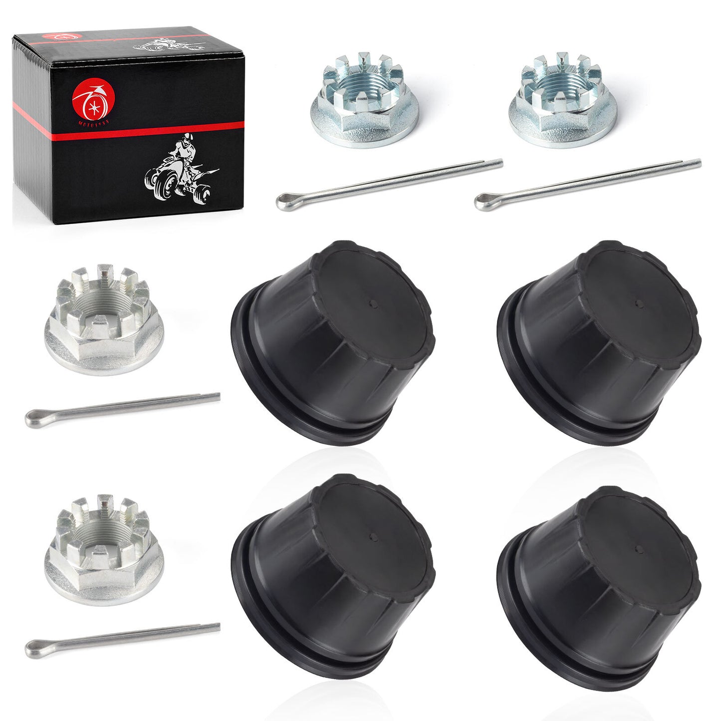 Set of 2 Front Rear Wheel Center Caps for Honda Rancher 350 (2000–2006)