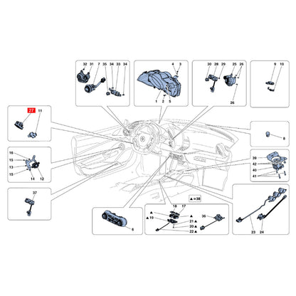 Electric Parking Brake Switch P Button for Ferrari California T (2012–2018)