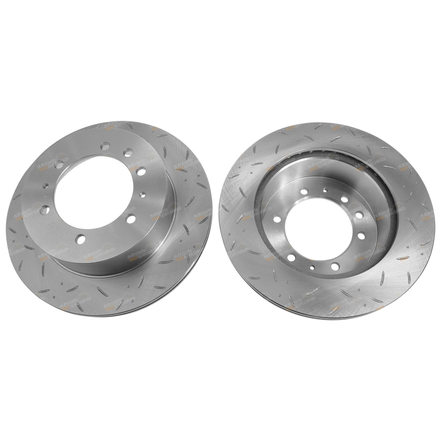 2 Rear Slotted Drilled Disc Brake Rotors for Ford Maverick (1988–1993)