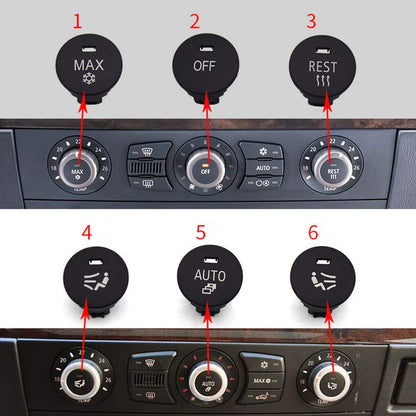 1 Set A/C Panel Switch Button Cover for BMW 5 Series E63 E60 E64 (2003–2010)