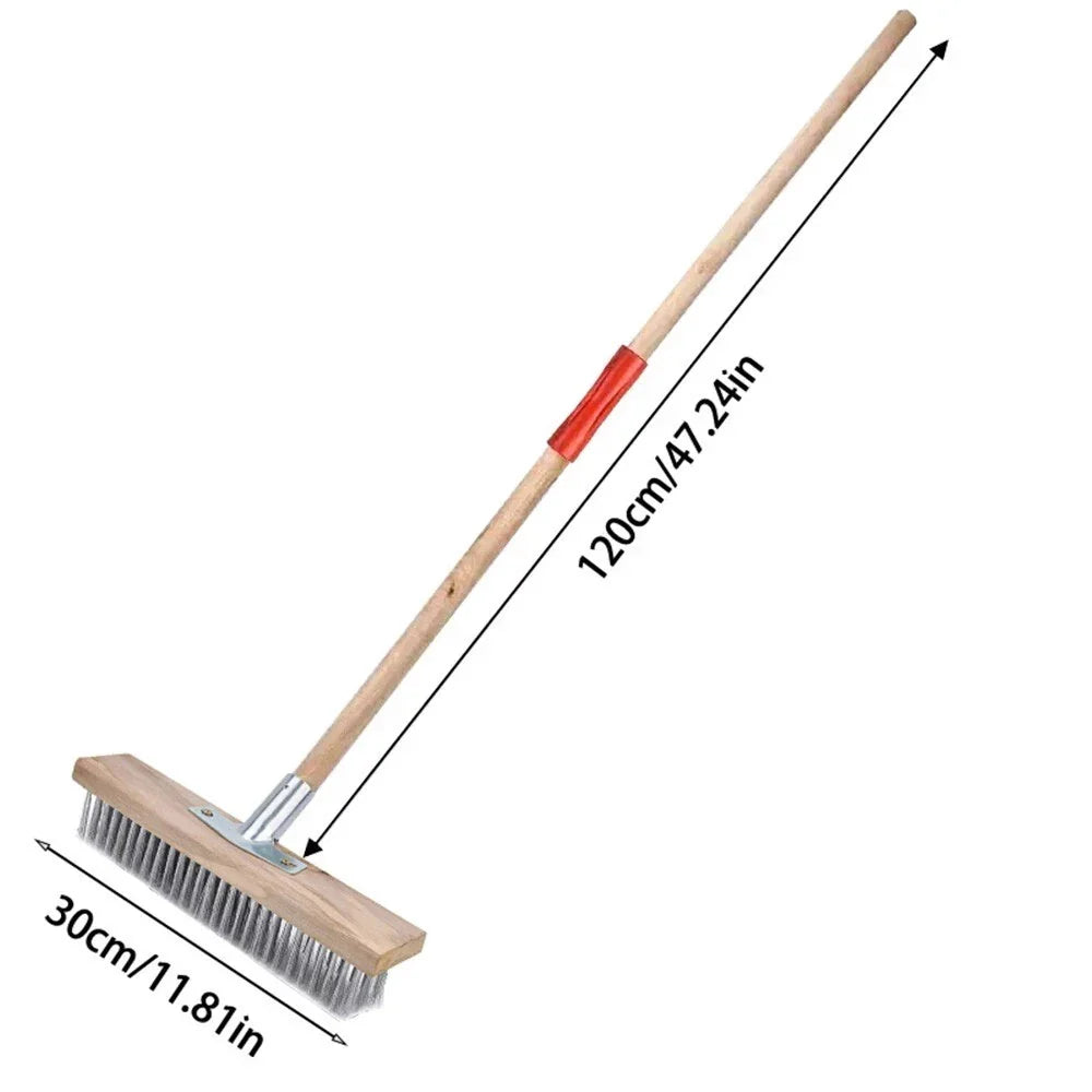 Heavy Duty Stainless Steel Wire Brush with Long Handle for Cleaning
