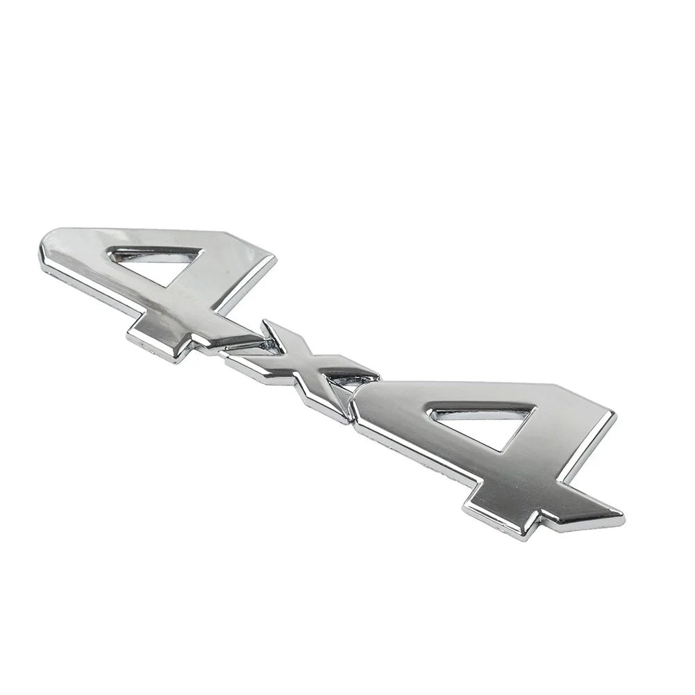 3D Rear Tailgate Emblem Badge Overlay Decal for Universal Cars Silver
