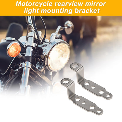 Light Bar Mounting Bracket for Motorcycle (Silver Tone)
