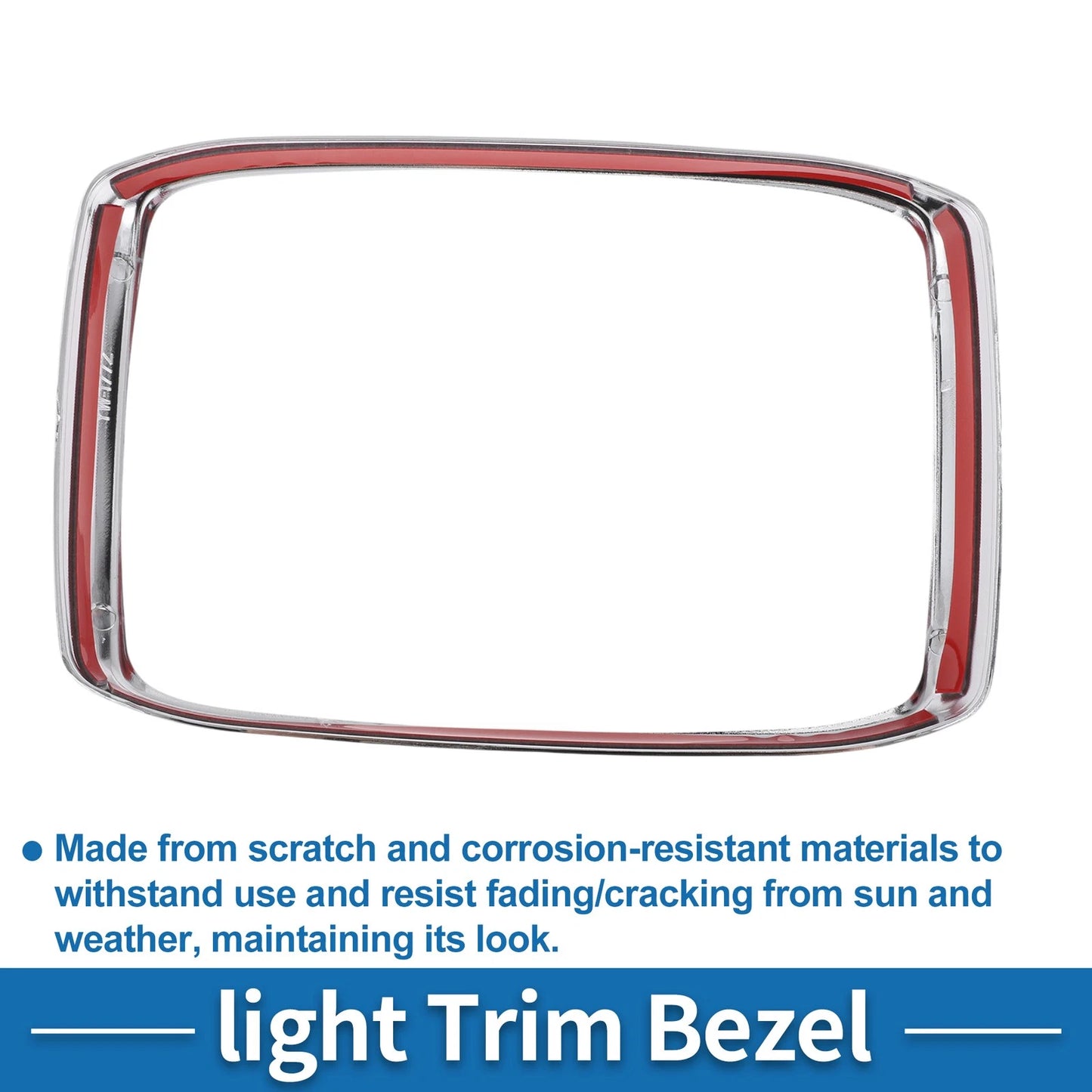 Rear Row Headlight Trim Bezel for Toyota Tundra (2014–2021) Silver Tone