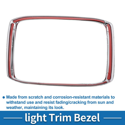 Rear Row Headlight Trim Bezel for Toyota Tundra (2014–2021) Silver Tone