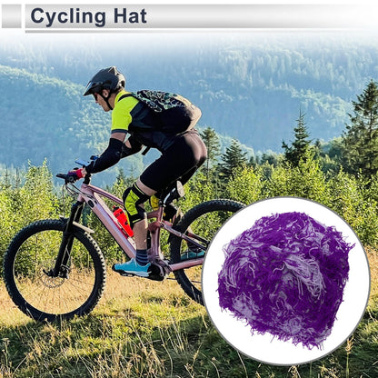 Cycling Hat for Keep Warm Light Purple Dark Purple (25x22cm) 1 Pcs