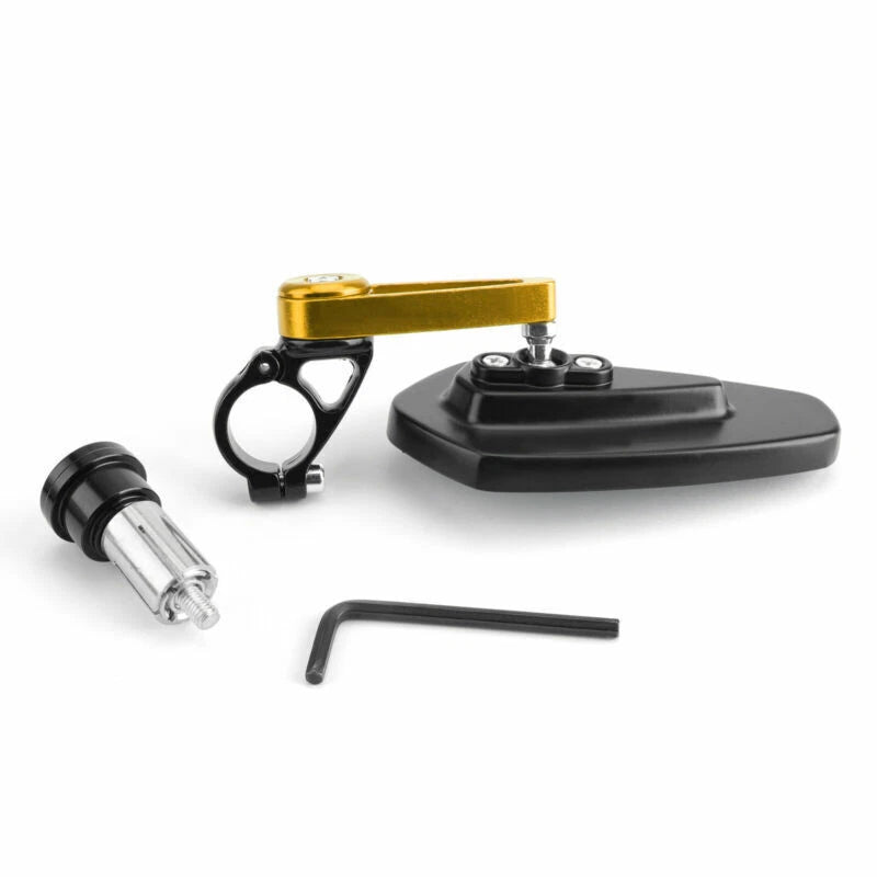 1 Pair 7/8" Gold Handlebar End Mirrors for Universal Motorcycle