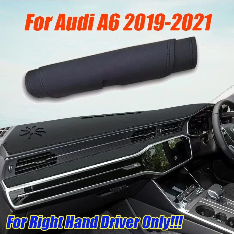 RHD / Leather Dashboard Dash Cover Protector Mat Pad for Audi A6 (2019–2021)