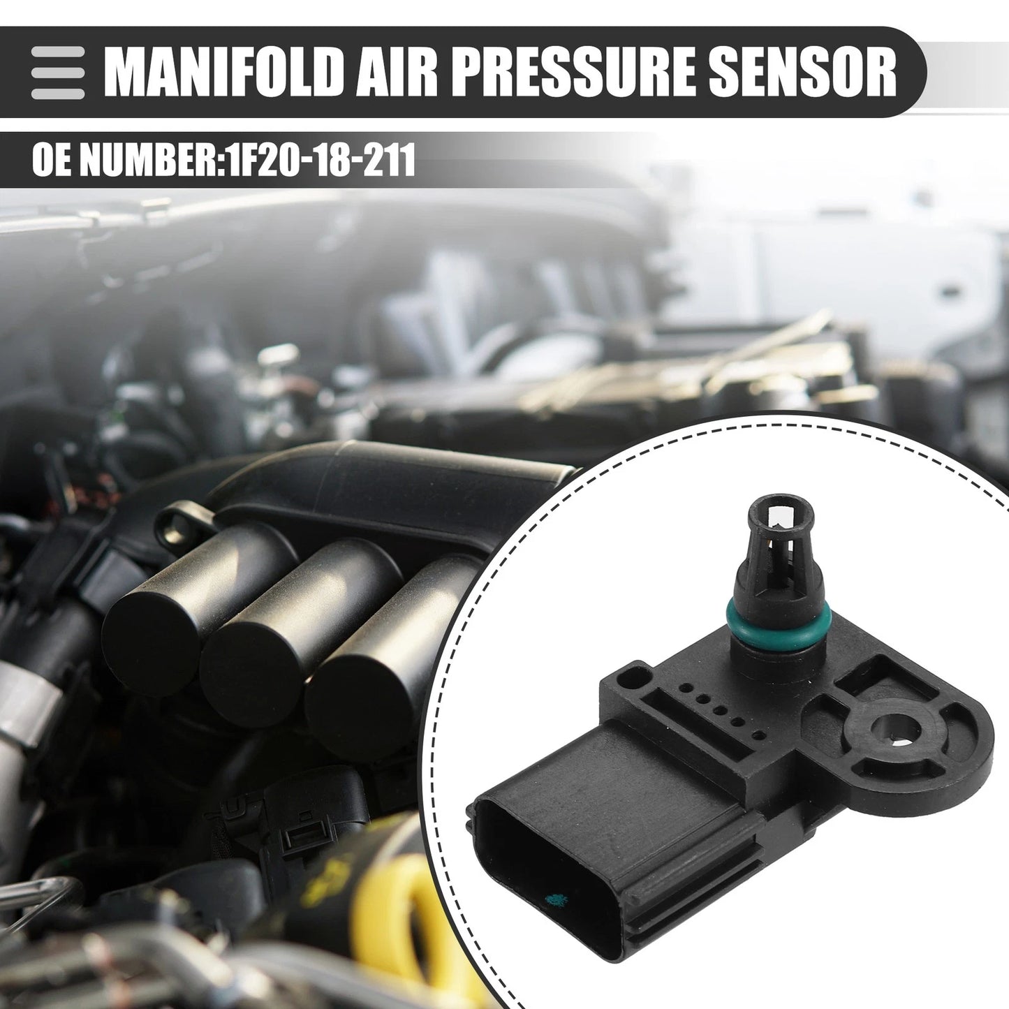 MAP Manifold Air Pressure Sensor for Ford Escape (2006–2012) No. 1F20-18-211