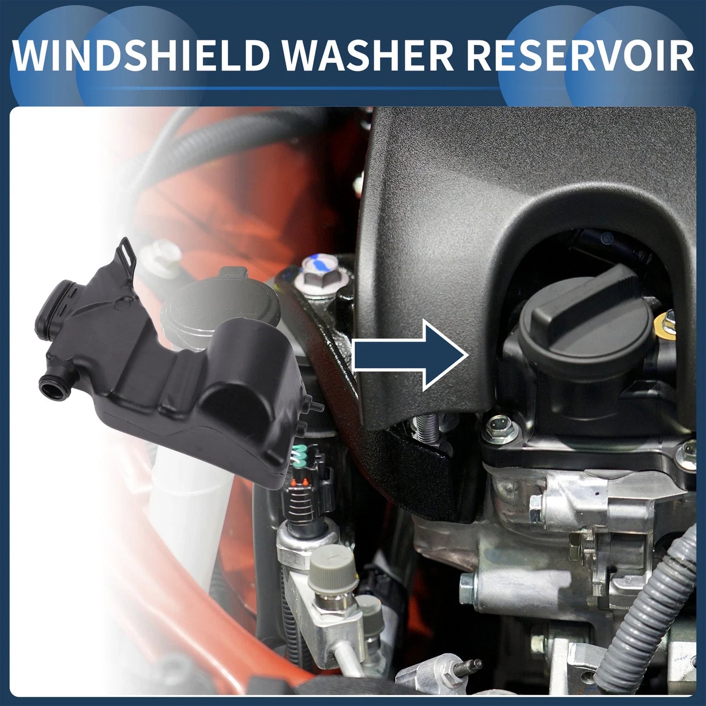 Windshield Washer Reservoir for Mercedes Benz C300 E400 E53 (2015-2023)
