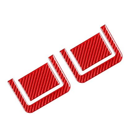 Carbon Fiber Red Rear Seat Adjustment Panel Cover Trim for Toyota Tundra (2014–2021)