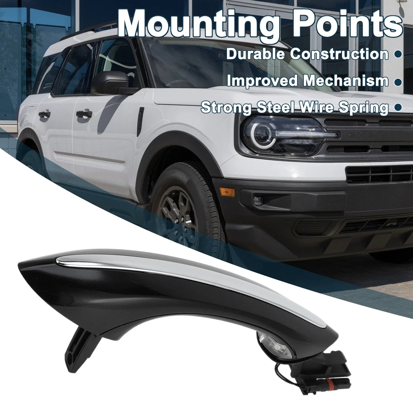 Exterior Door Handle for BMW X5 Front Right Door Black