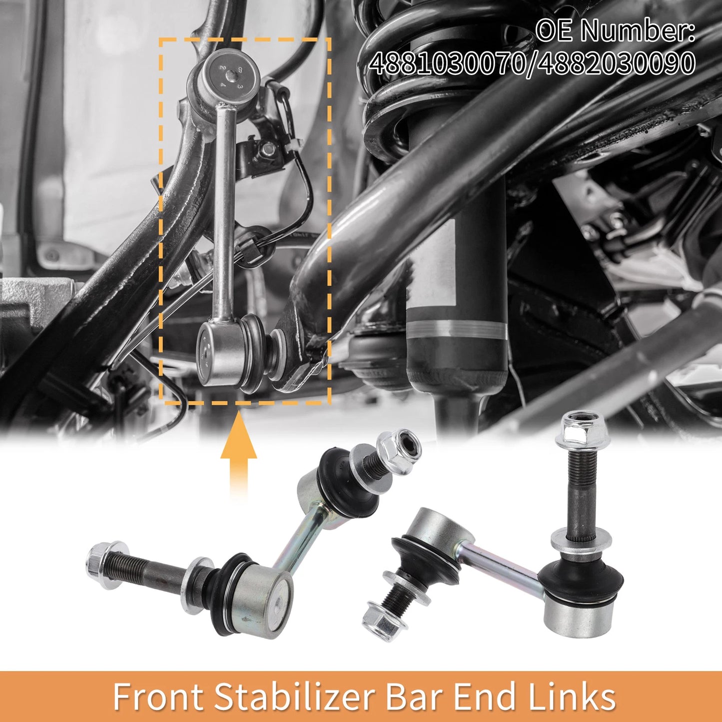 2pcs Front Stabilizer Sway Bar Link for Lexus IS250 (2006–2013) No.4881030070/4882030090