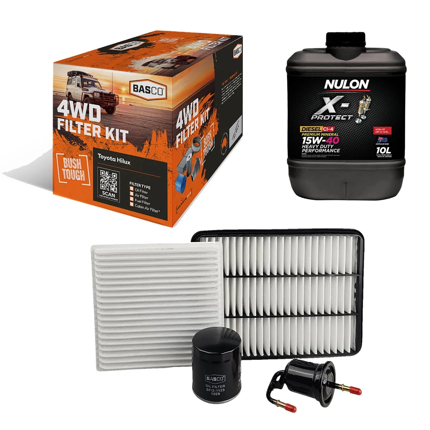 Oil Air Fuel Cabin Filter Kit for Toyota Landcruiser Prado (2003–2009)