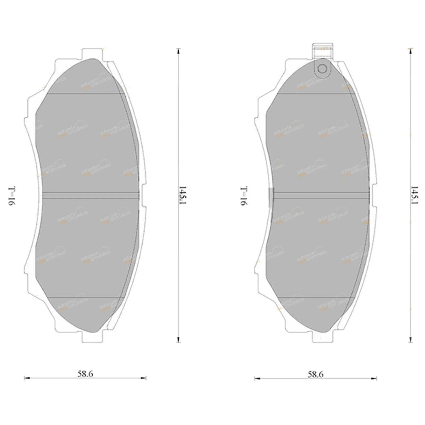 Front Disc Brake Pad Set for Mazda BT-50 B2500 (2006-2011)
