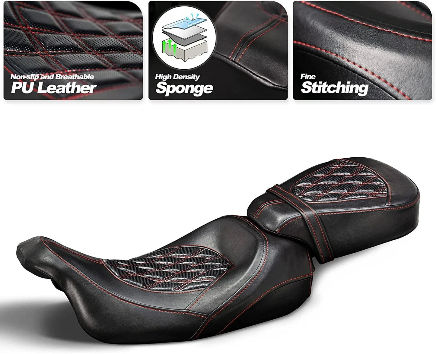 Driver Passenger Seat for Harley CVO Touring Electra Street Glide (09-22)