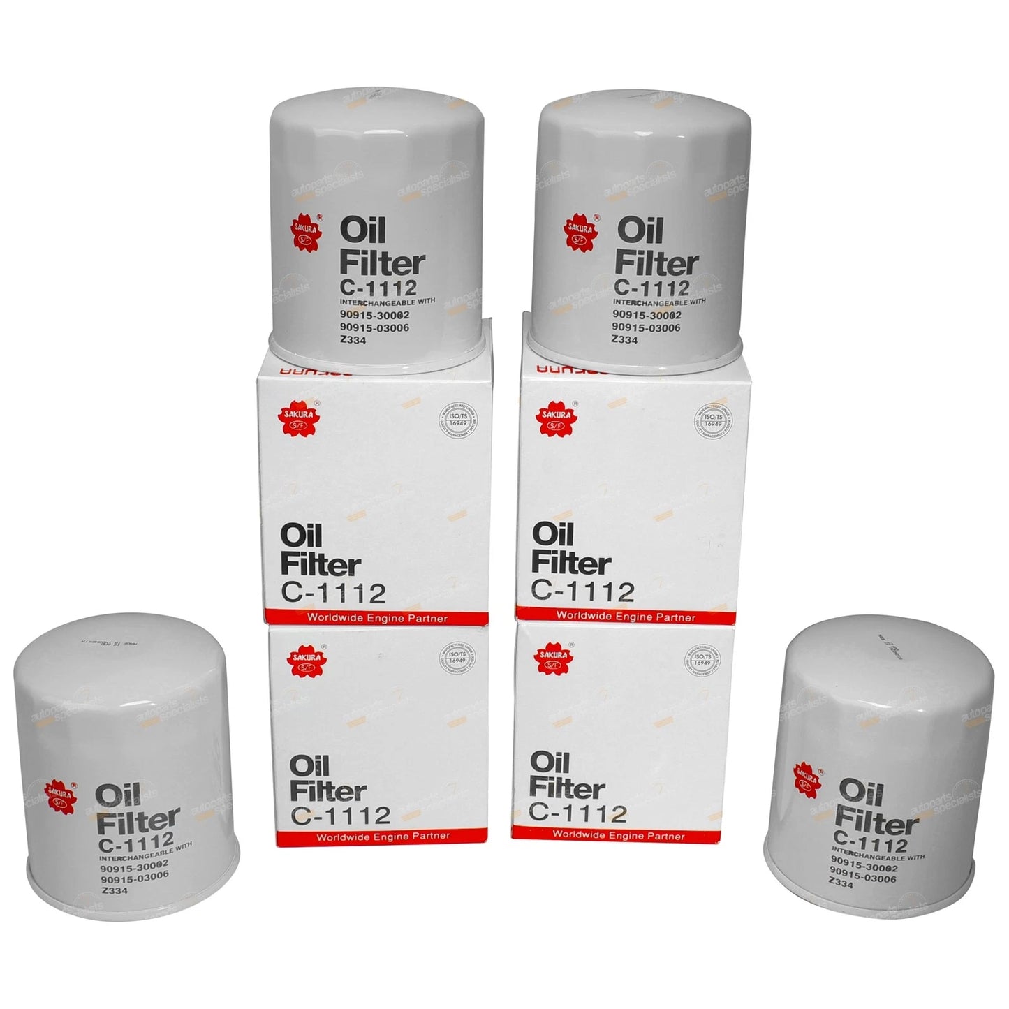 Set of 4 Oil Filters for Bravo B2500 (1999–2000) Turbo Diesel