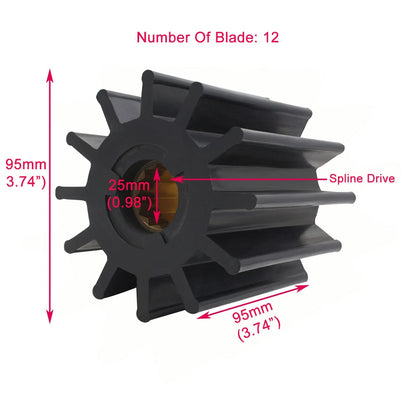 Set of 4 Flexible Impeller Sea Water Pumps for Volvo Penta