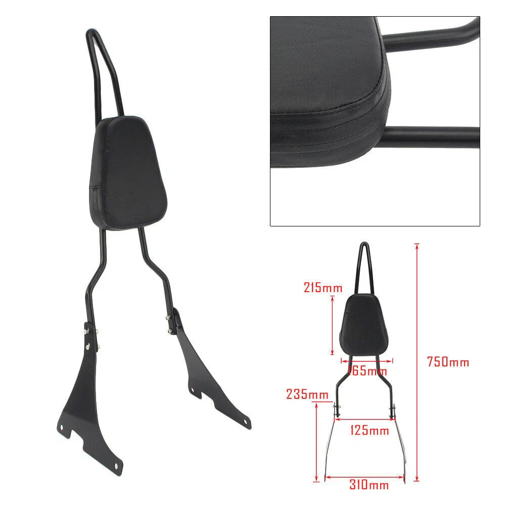 Passenger Backrest Sissy Bar for Harley Sportster XL883 1200 48 Iron (2004-2023)