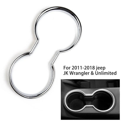 Cup Holder Trim Silver Water Center Chrome Console  (2011–2018)