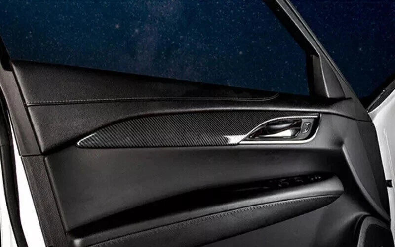 Carbon Fiber Inner Door Panel Cover Trim for Cadillac ATS (2014–2017)
