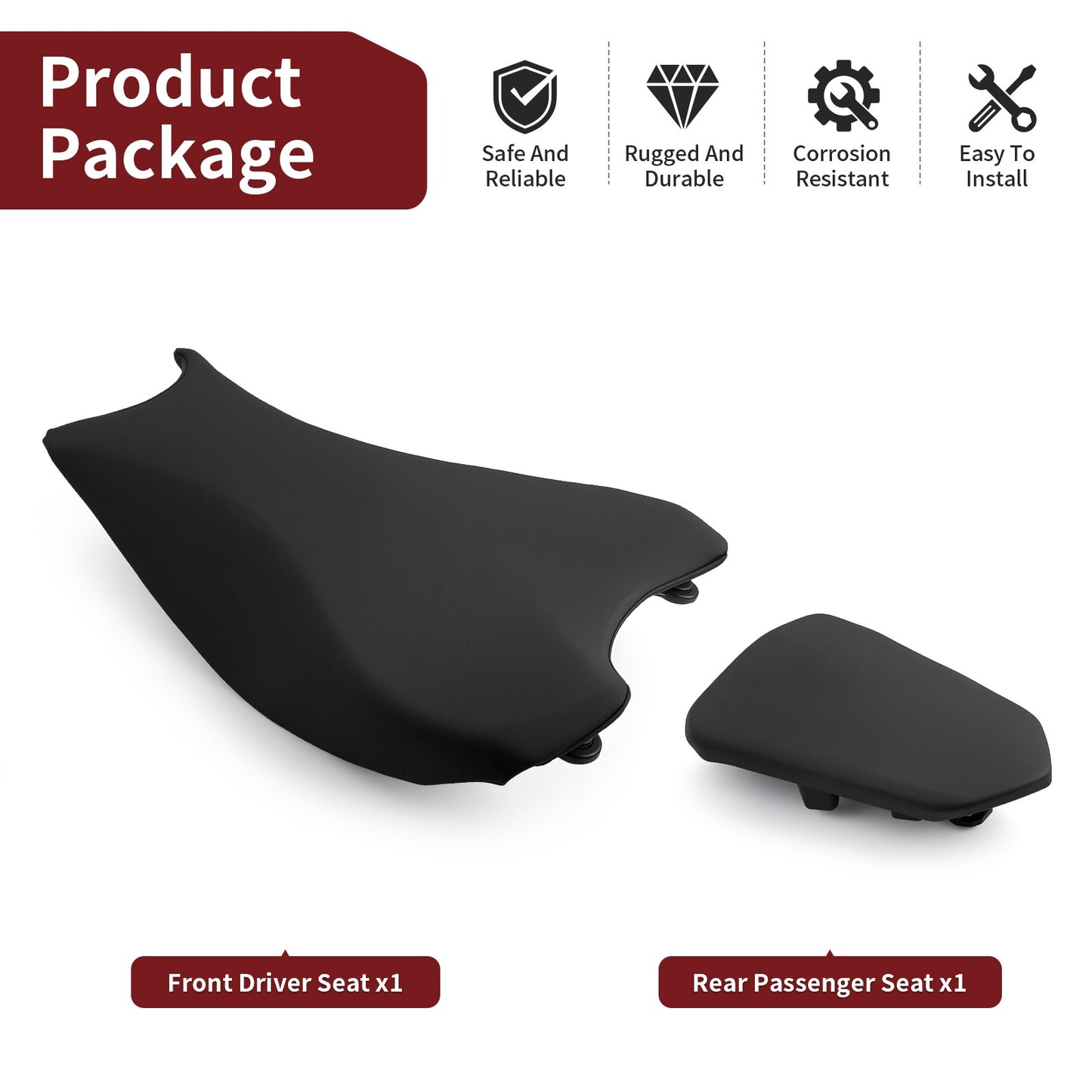 Front Driver Seat + Rear Passenger Seat for Honda CBR1000RR (2017–2024)