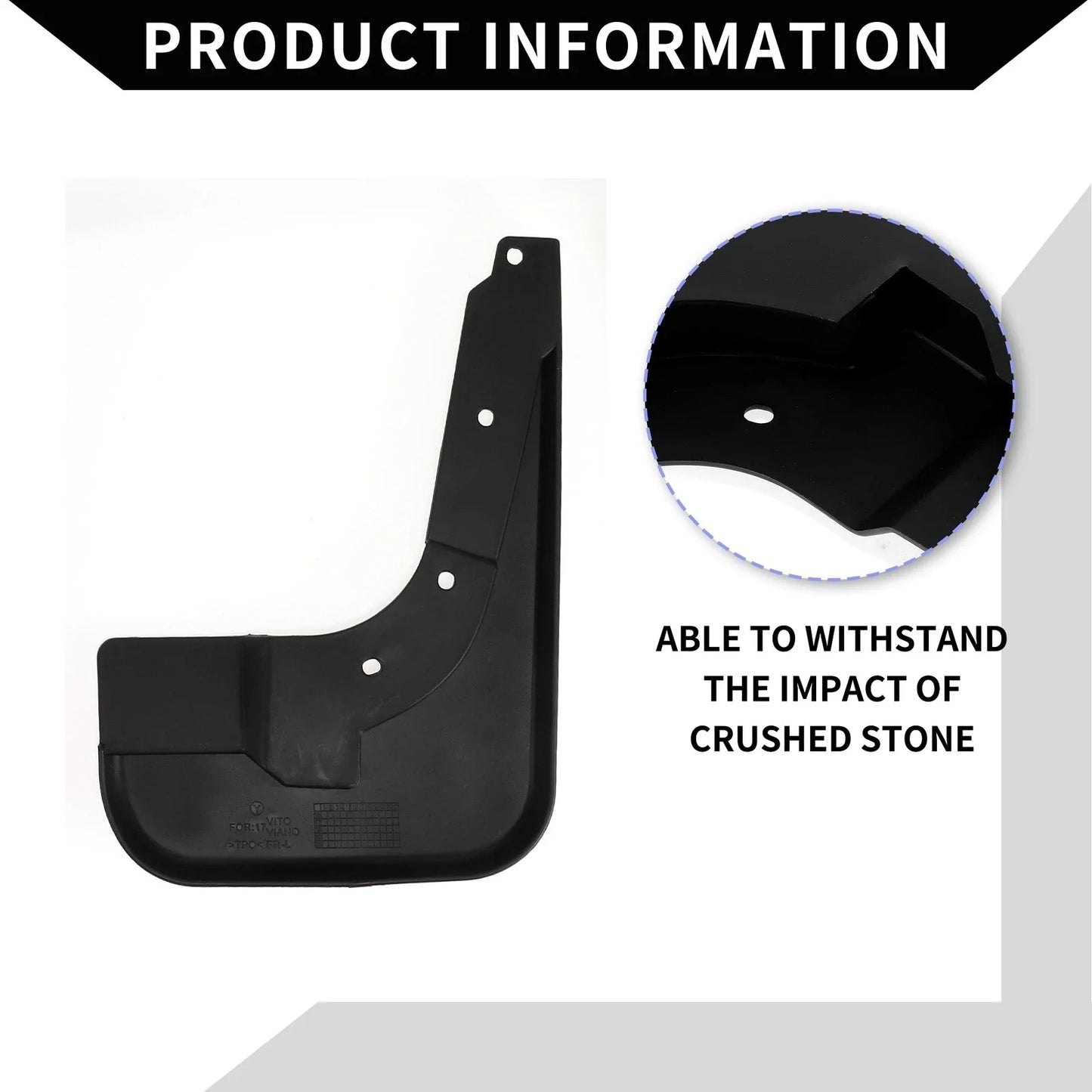 Front & Rear Mud Flap Splash Guards for Mercedes-Benz Vito W447 (2014-2023)