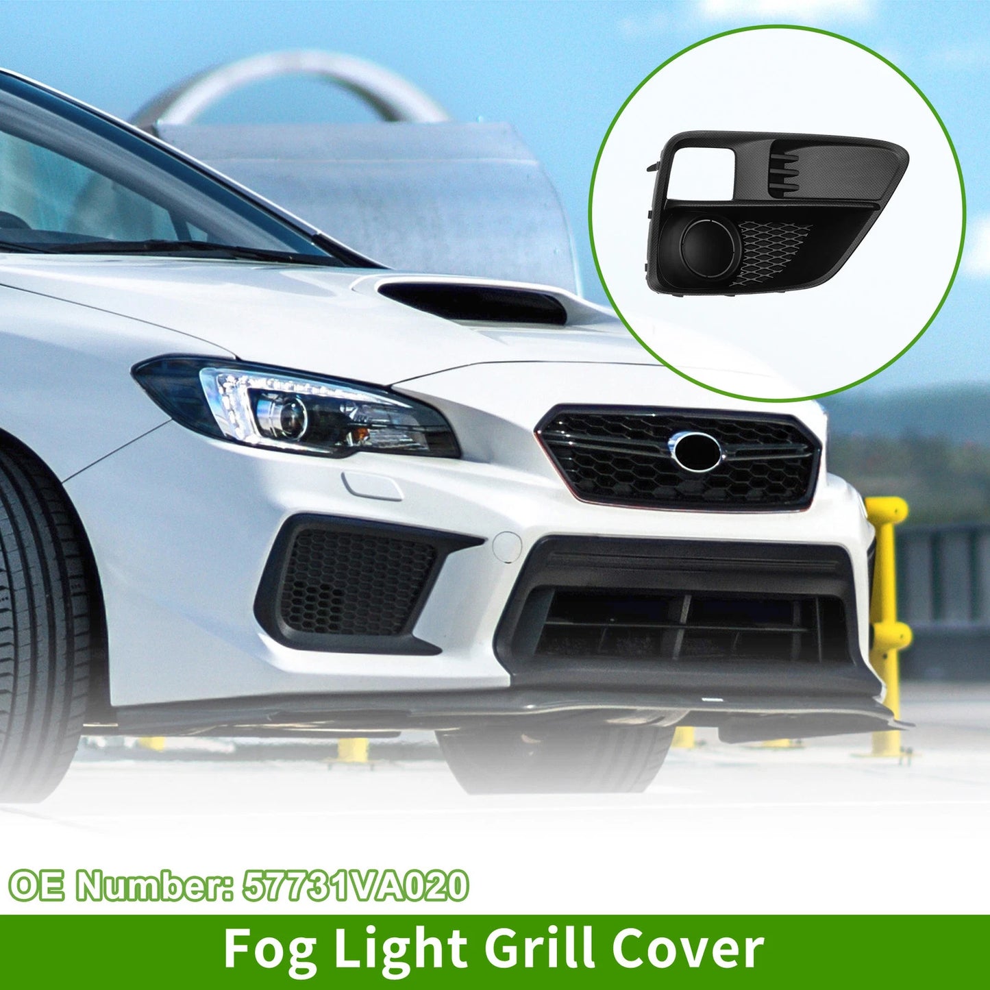 1pc Fog Light Grill for Subaru WRX (2015–2017) No. 57731VA020, ABS