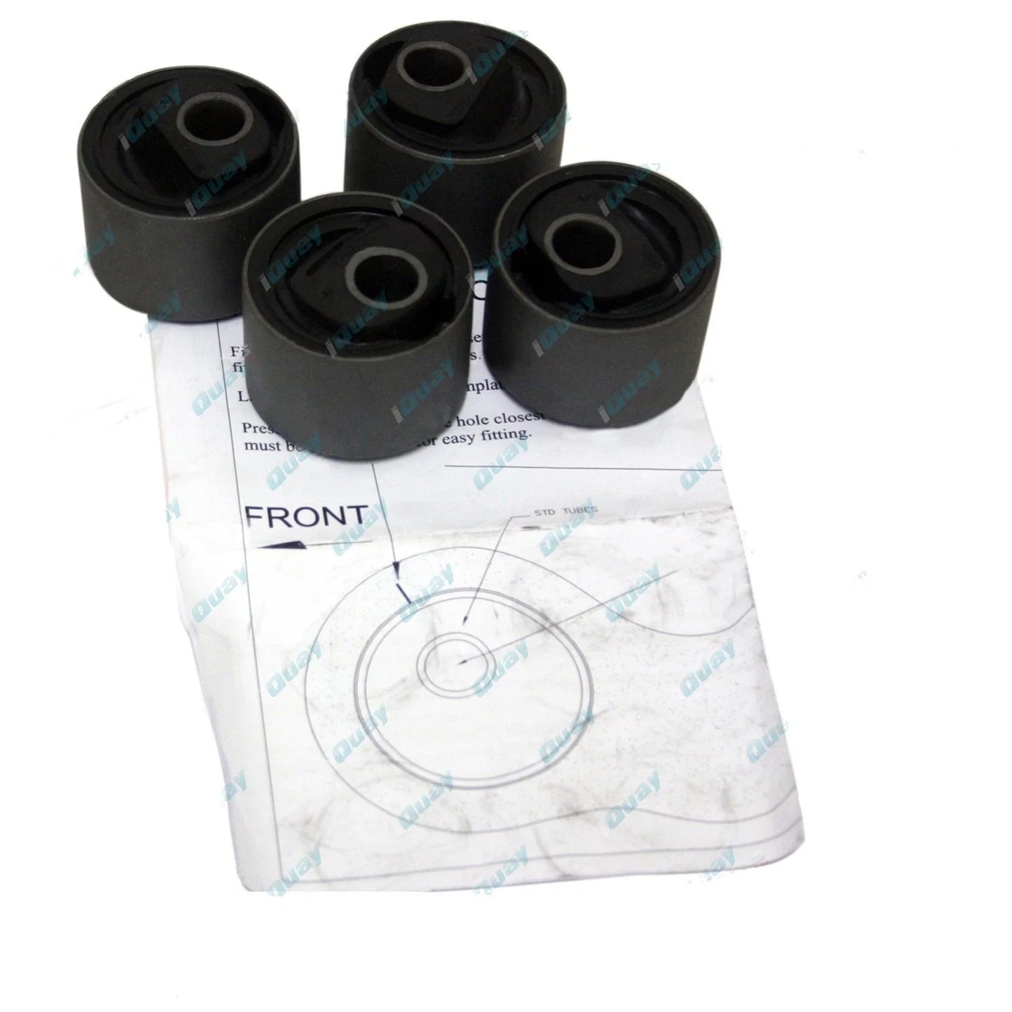 8pce Front Suspension Offset Castor Radius Arm Rubber Bush Kit for Landcruiser