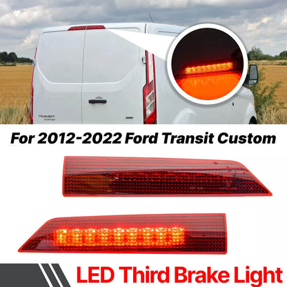 Red Lens 3rd Third Tail Center Brake Lights for Ford Transit Custom (2012–2022)