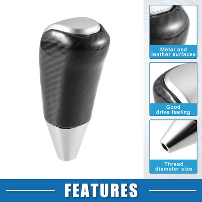 Gear Shift Knob for Toyota Land Cruiser (2016–2021) Black Silver Tone