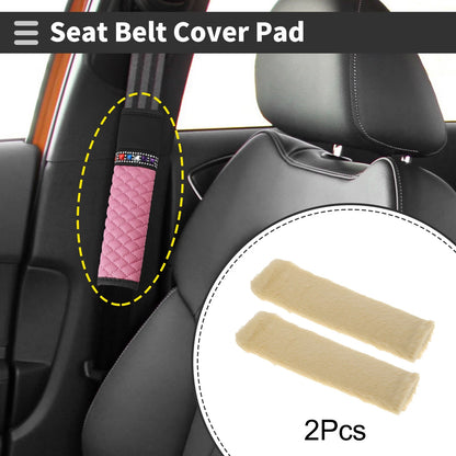 Set of 2 Seat Belt Cover Pads for Universal Fit (24cm)