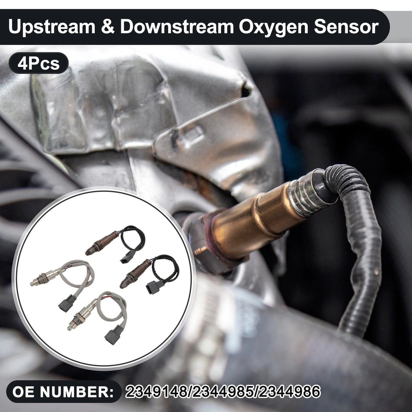 Set of 4 Upstream & Downstream Oxygen Sensors for Nissan Altima V6 (2002–2006) 2349148