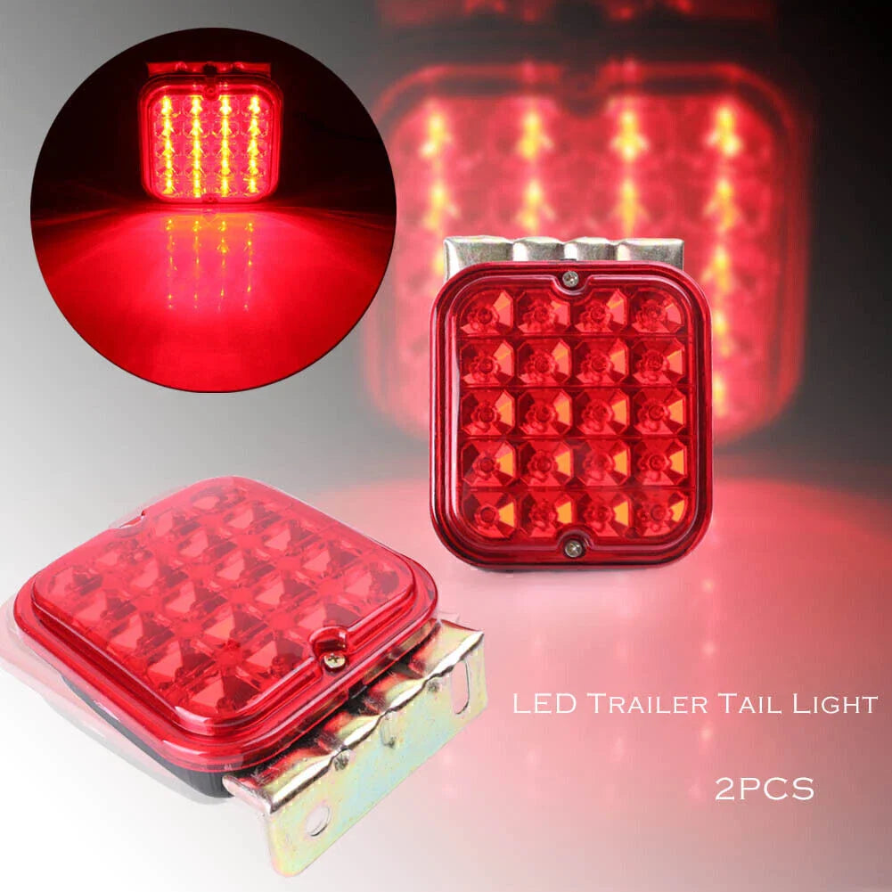 20 LED Tail Brake Turn Signal Lights for Trailer Utility RV Truck Red