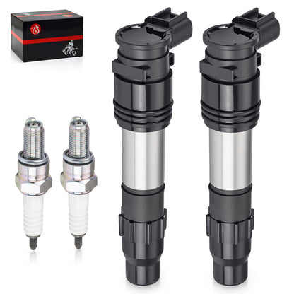 2X Ignition Coils & Iridium Spark Plugs for Kawasaki Ninja 300 (2013–2017)