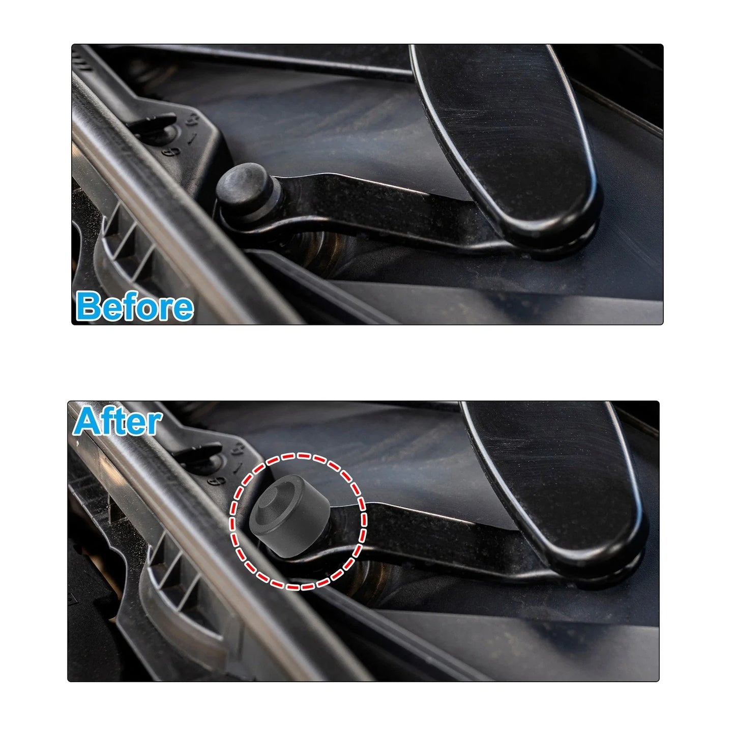 Front Windshield Wiper Arm Nut Cover Cap Black for BMW i3 (2014 - 2021)