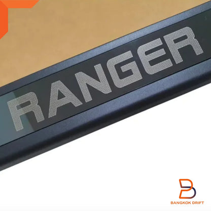 Ranger Door Entry Guard Kick Plate Sill Cover Black Chrome for Dual Cab (12-25)