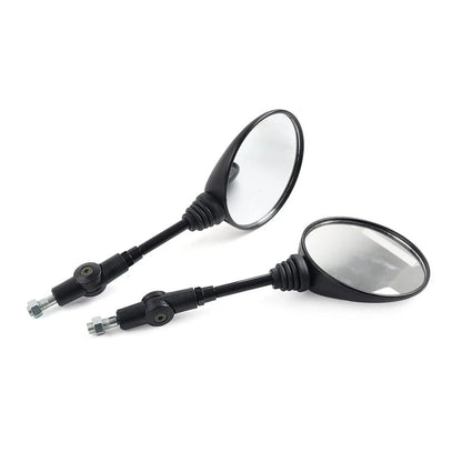 10mm Antifall Folding Round Rearview Mirror for Motorcycle 7/8" Handlebar