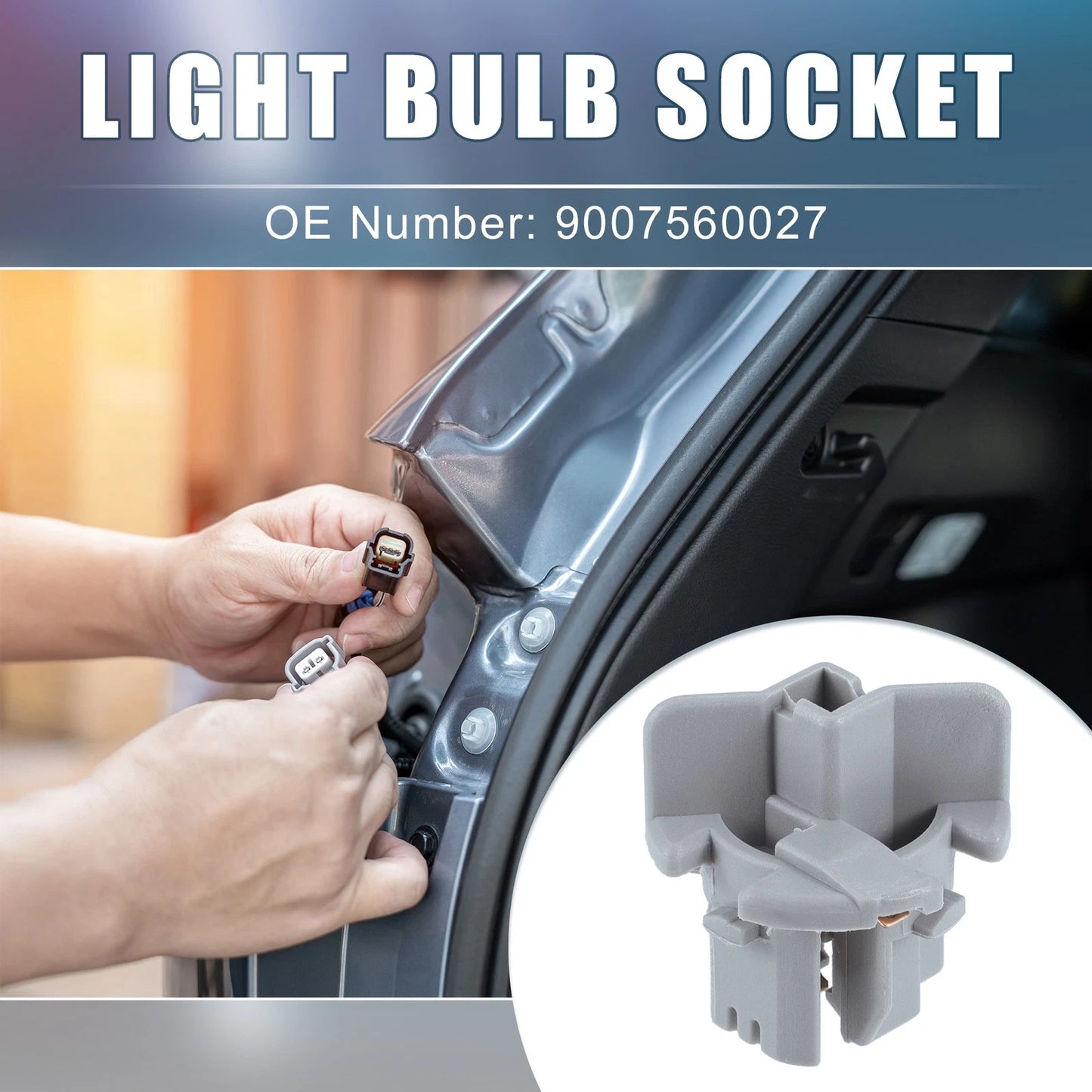 Auto Light Bulb Socket No. 9007560027 for Toyota Yaris (2007–2016)