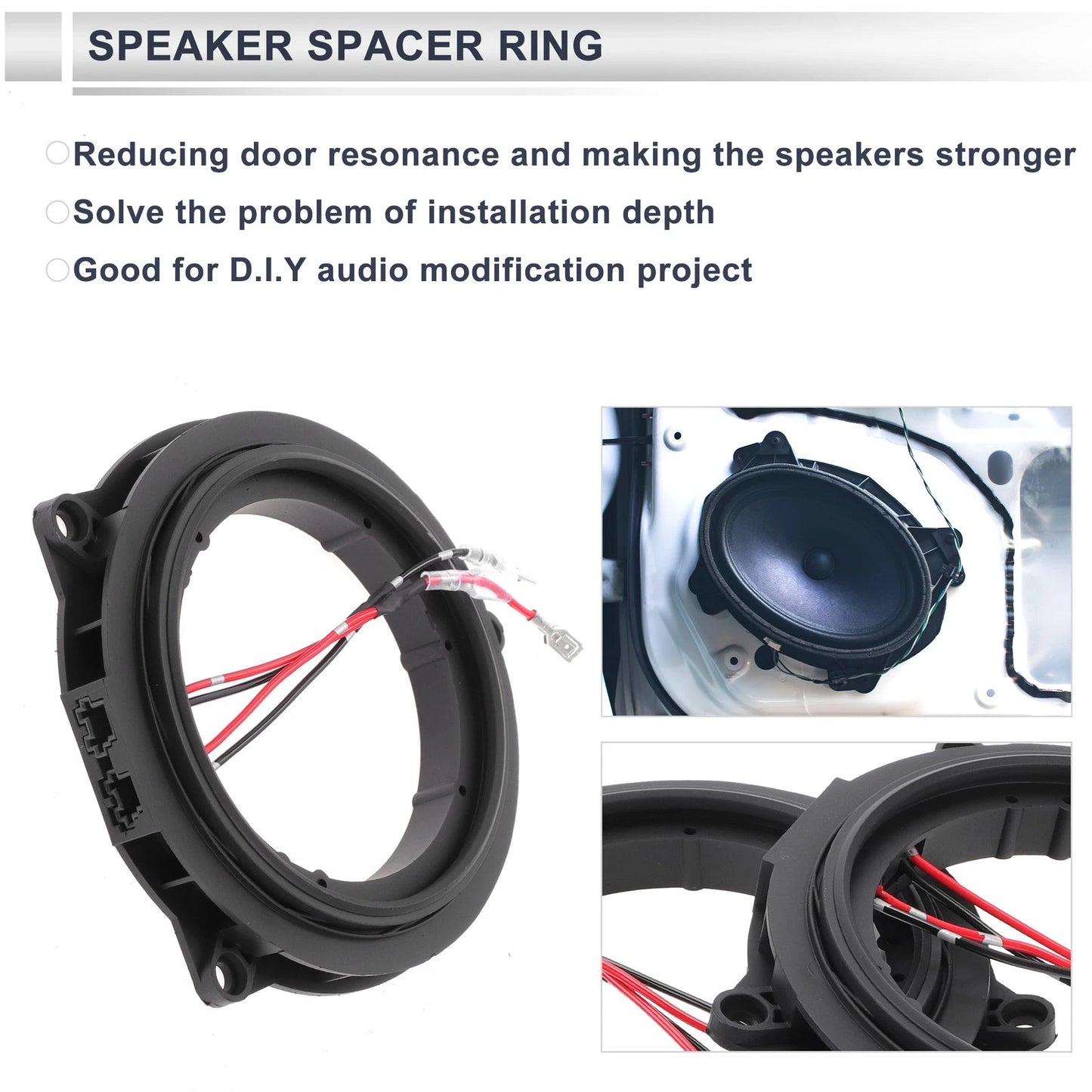 Set of 2 Speaker Spacer Rings for BMW 3.5" (Year Range Not Specified)