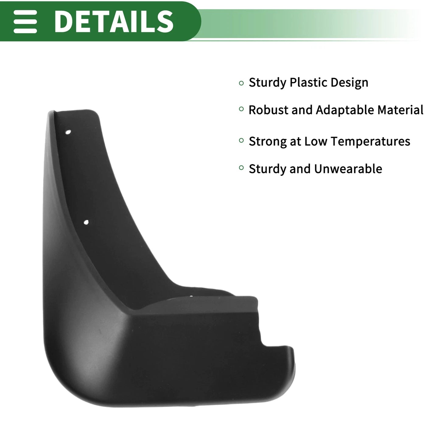 Mud Flaps Splash Guards for Ford Fiesta (2009–2012) W/ Mount Accessories